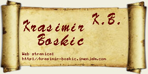 Krasimir Boškić vizit kartica